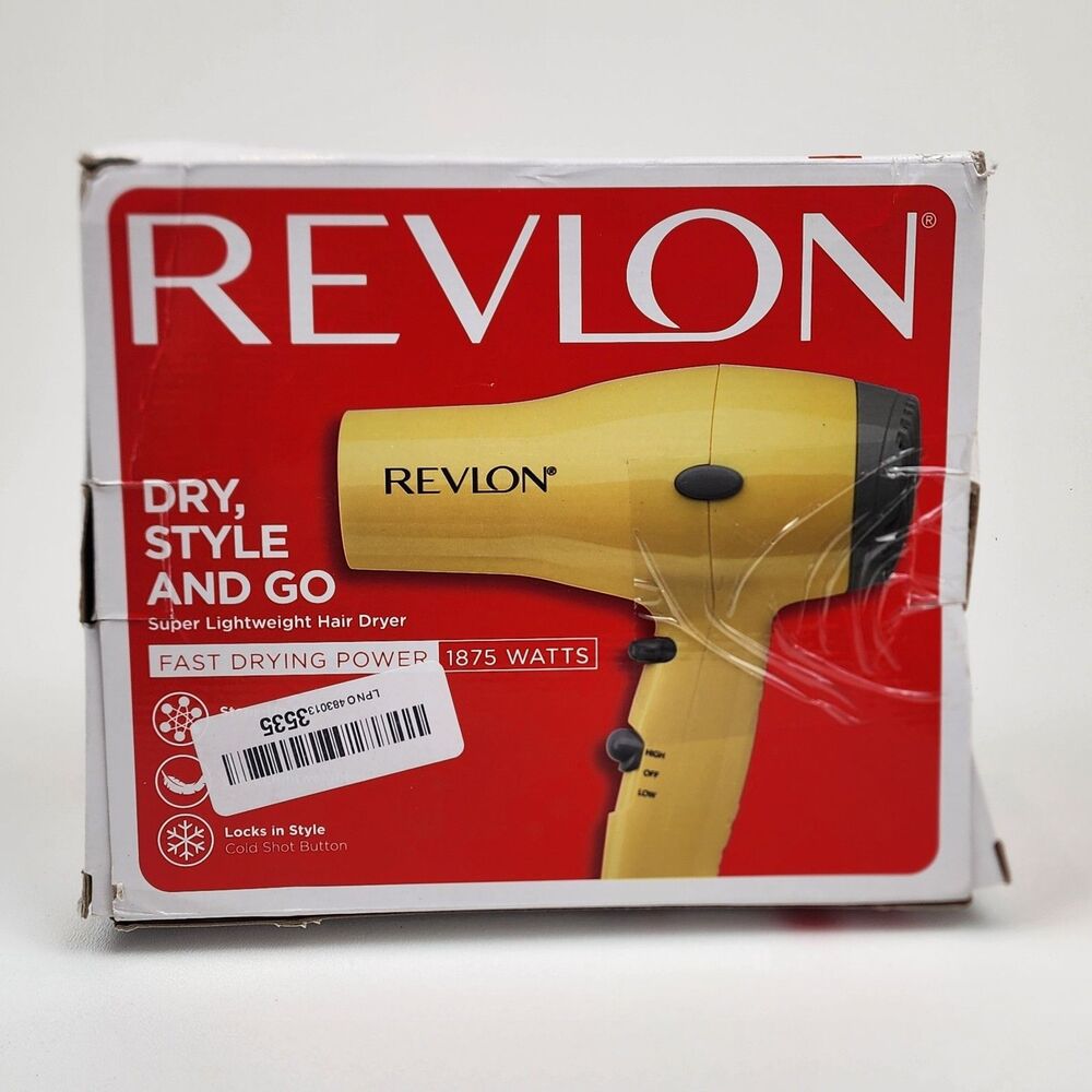 Revlon RVDR5260 Compact Hair Dryer 1875W Lightweight Travel Yellow